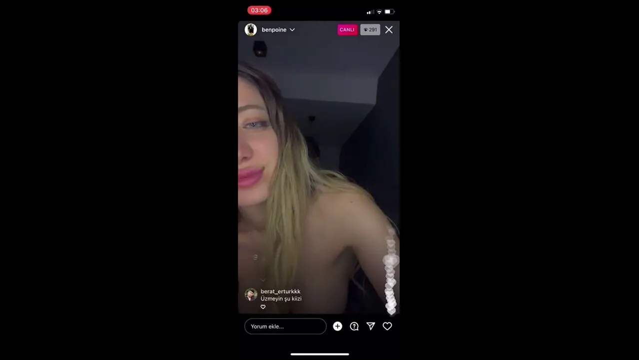 tango yayıncısı bepoine canl yayında soyunuyor Resmi